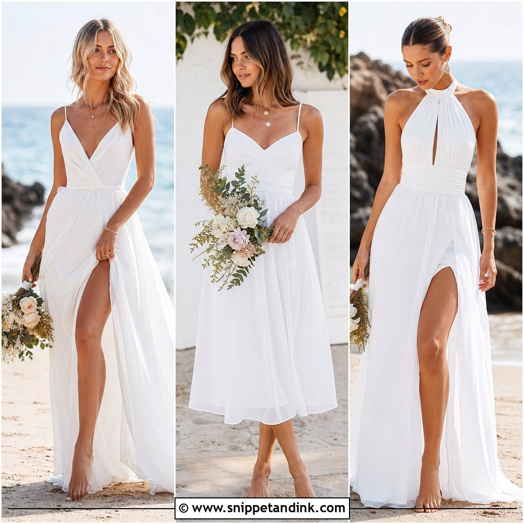 25 Beach Elopement Dress Ideas for a Dreamy Seaside Vow