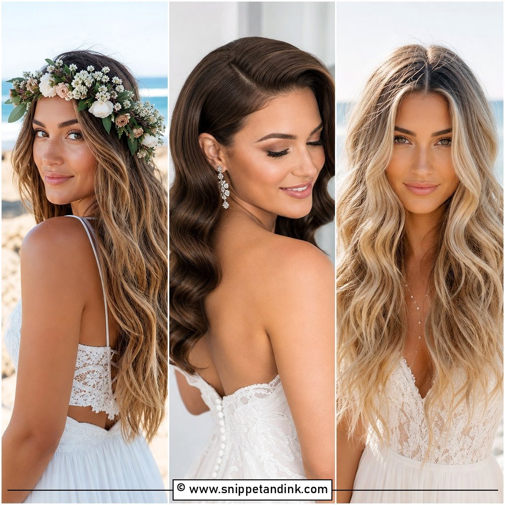 25 Beach Waves Wedding Hair Ideas for Dreamy Brides