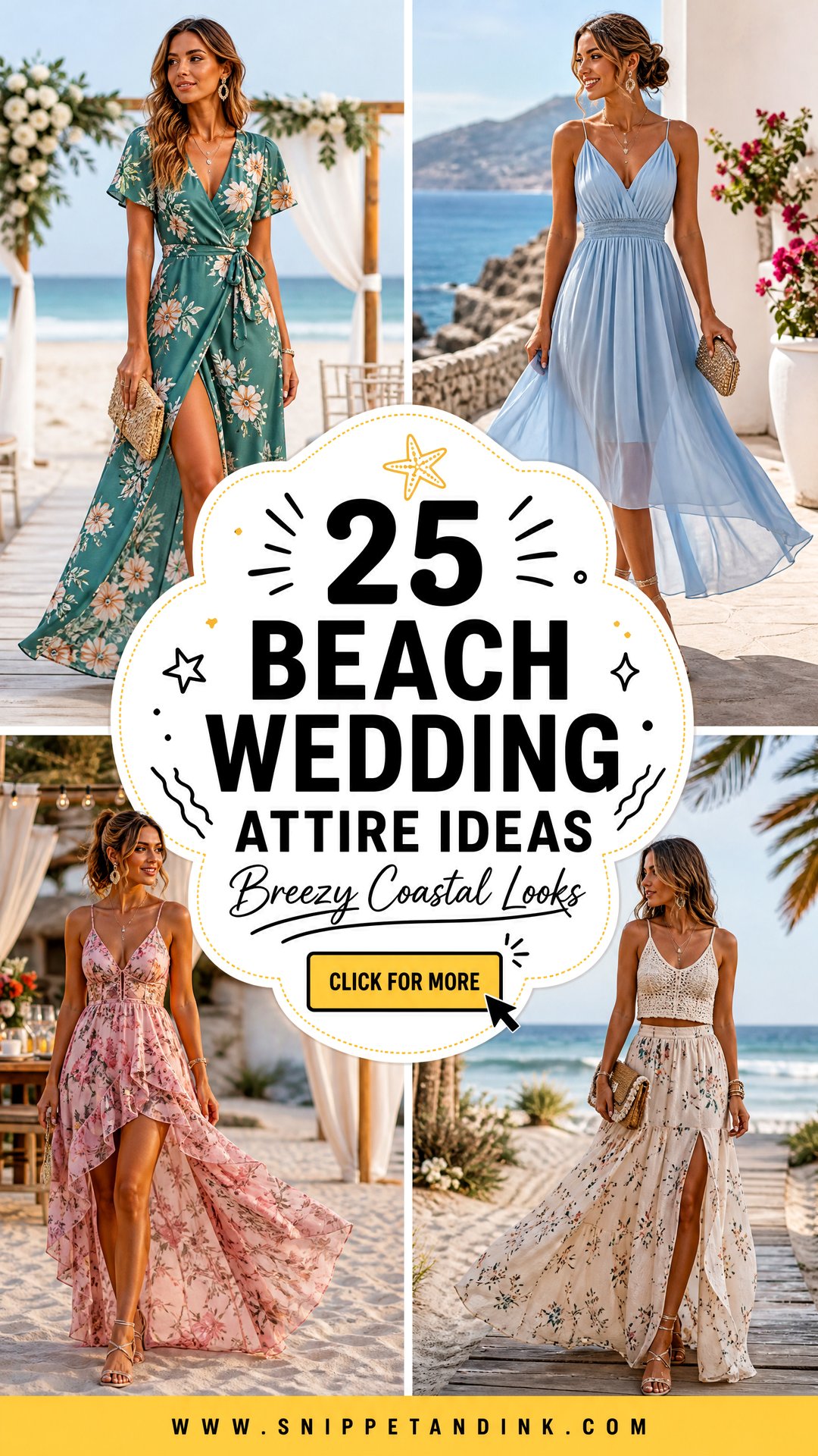 25 Beach Wedding Attire Ideas for Breezy Coastal Style - 25 Beach Wedding Attire Ideas for Breezy Coastal Style