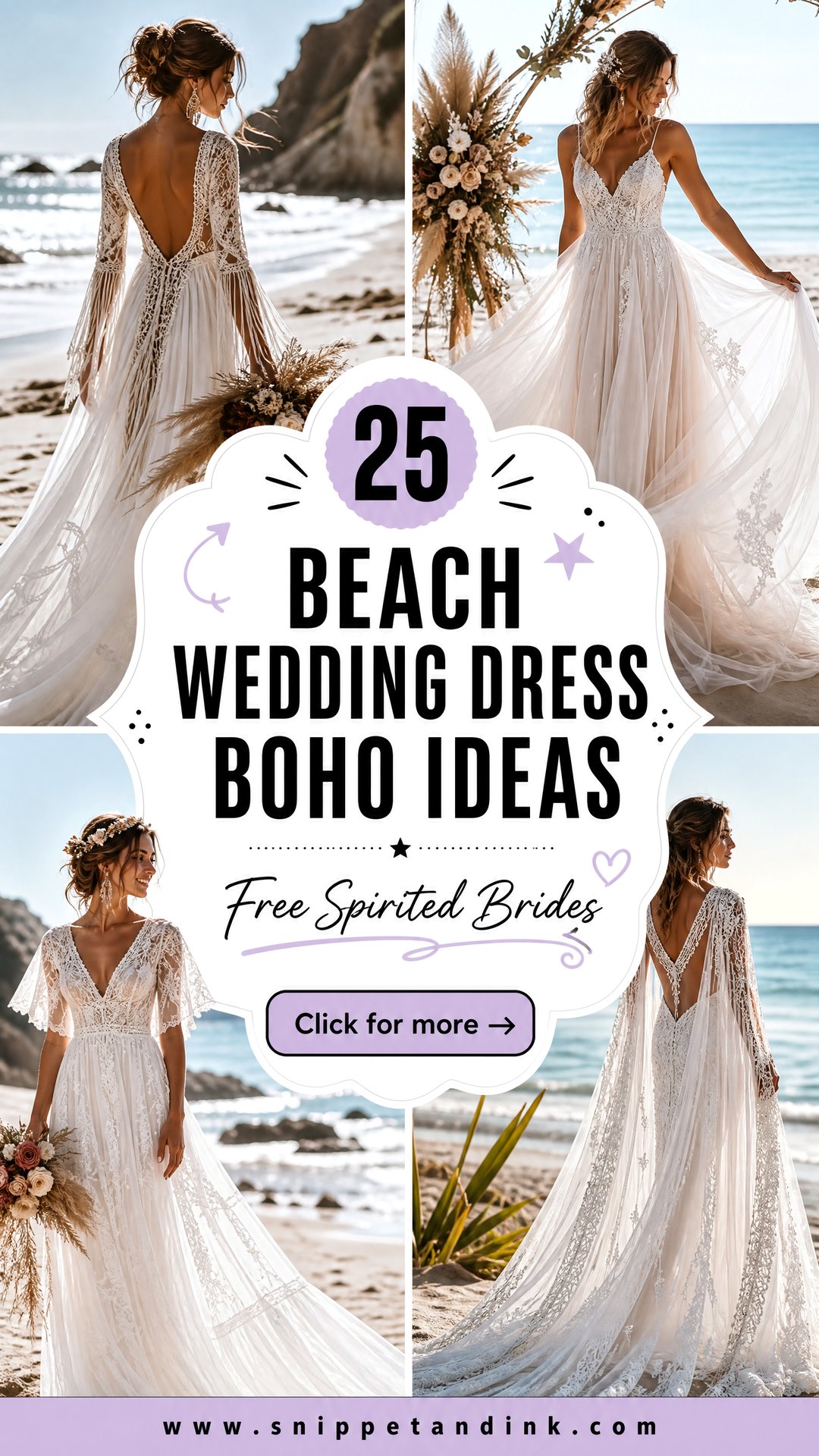 25 Beach Wedding Dress Boho Ideas for Free-Spirited Brides - 25 Beach Wedding Dress Boho Ideas for Free-Spirited Brides