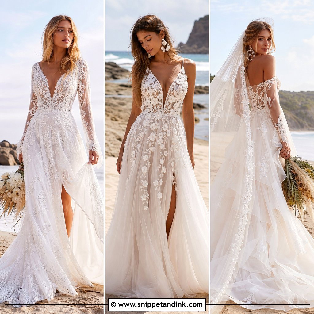 25 Beach Wedding Dress Boho Ideas