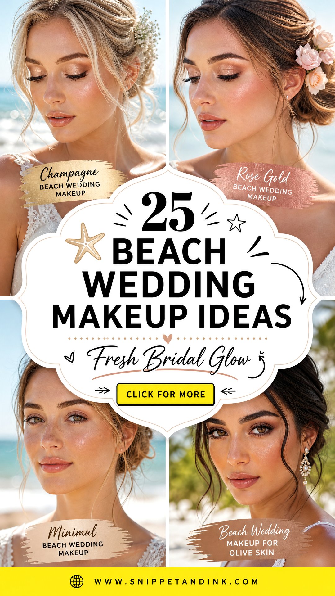 25 Beach Wedding Makeup Ideas for a Fresh Bridal Glow - 25 Beach Wedding Makeup Ideas for a Fresh Bridal Glow