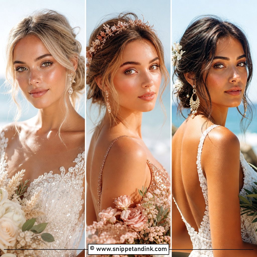25 Beach Wedding Makeup Ideas for a Fresh Bridal Glow