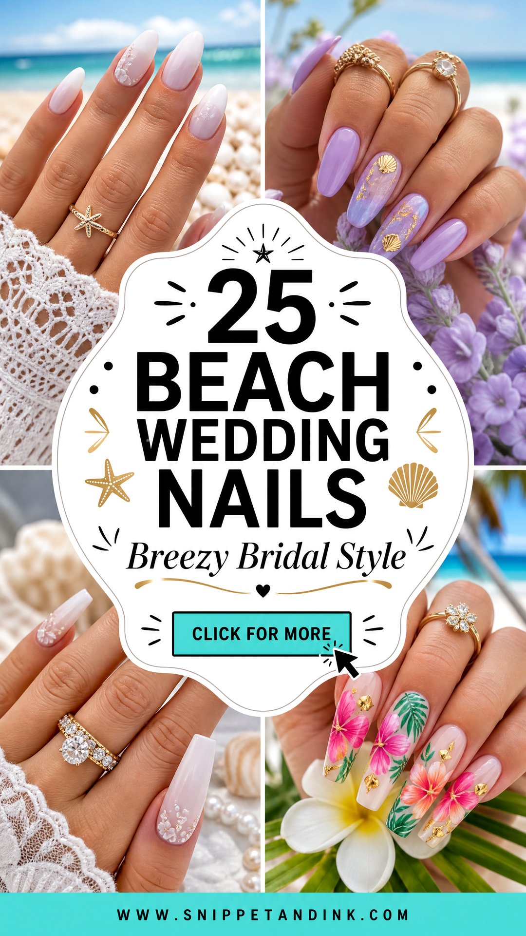 25 Beach Wedding Nails for Breezy Bridal Style Ideas - 25 Beach Wedding Nails for Breezy Bridal Style Ideas