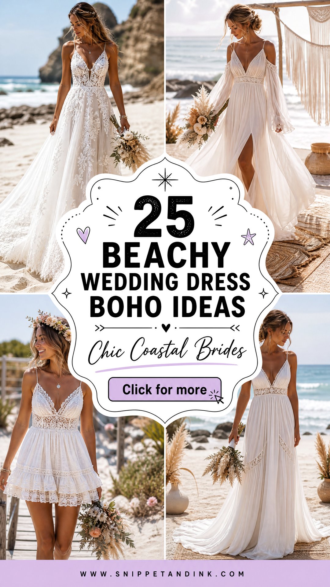 25 Beachy Wedding Dress Boho Ideas for Chic Coastal Brides - 25 Beachy Wedding Dress Boho Ideas for Chic Coastal Brides