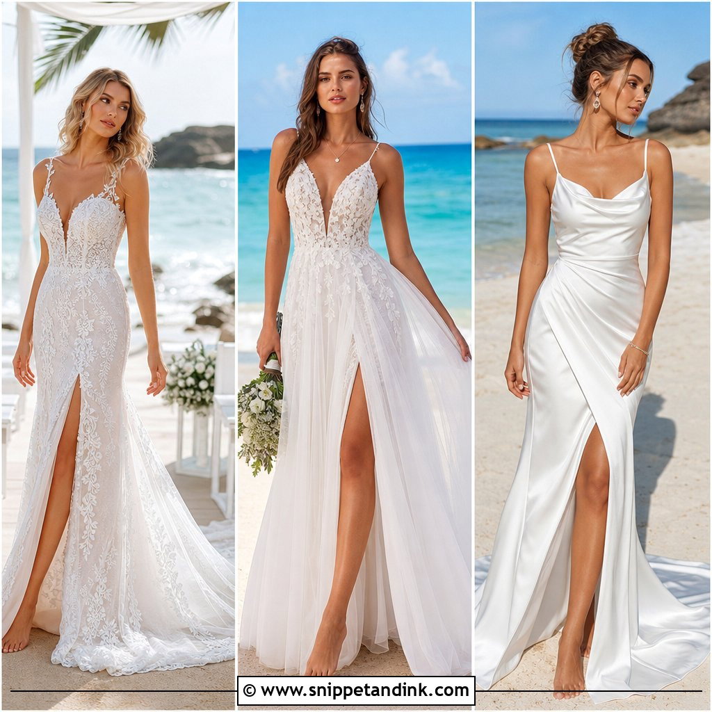 25 Beachy Wedding Dress Ideas for a Breezy Bridal Look
