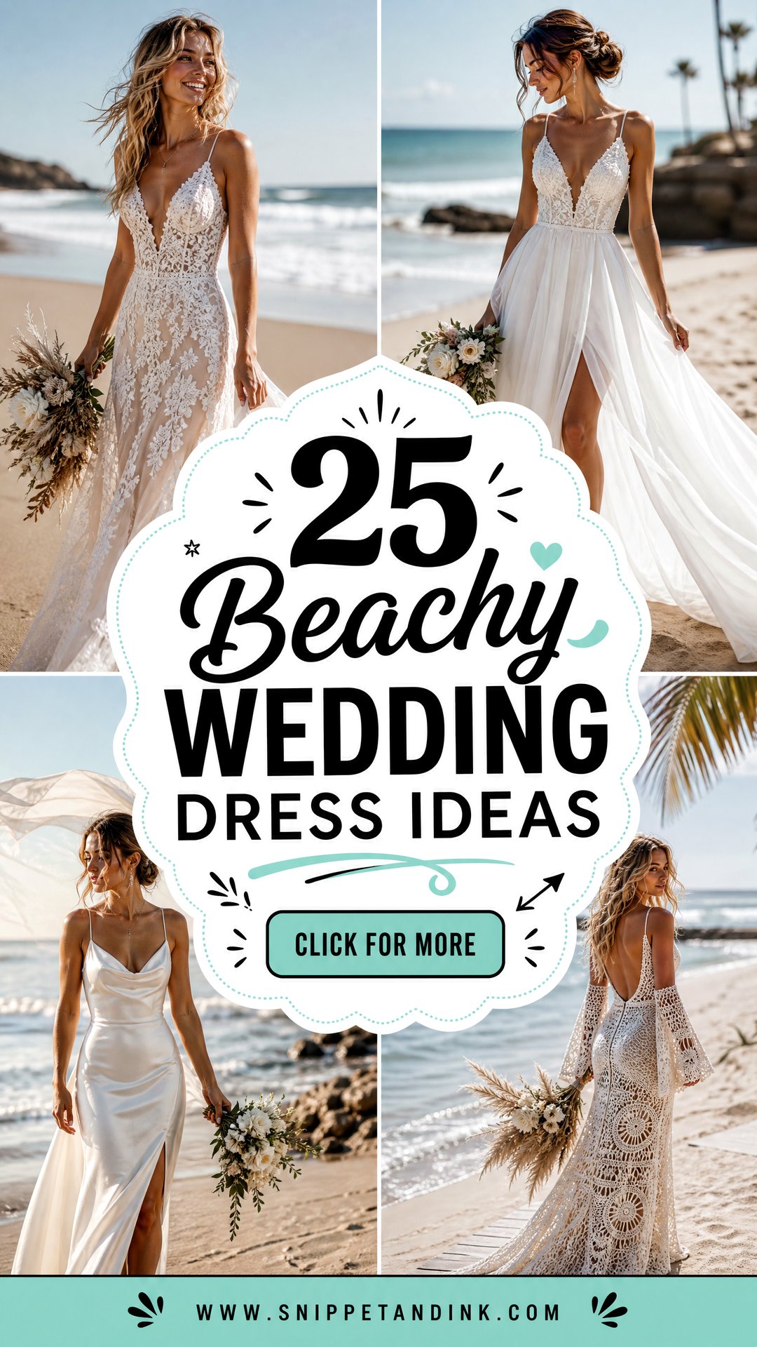 25 Beachy Wedding Dress Ideas for a Breezy Bridal Look - 25 Beachy Wedding Dress Ideas for a Breezy Bridal Look