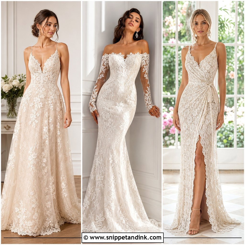 25 Beautiful Lace Gown Styles for Timeless Bridal Grace
