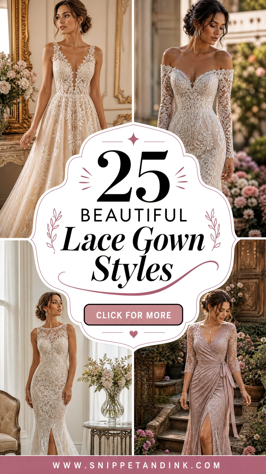 25 Beautiful Lace Gown Styles for Timeless Bridal Grace - 25 Beautiful Lace Gown Styles for Timeless Bridal Grace