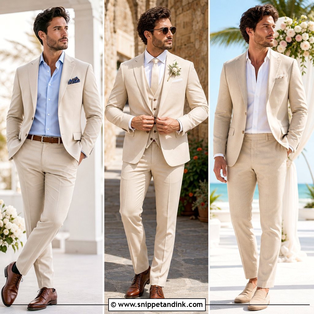 25 Beige Wedding Suit Ideas