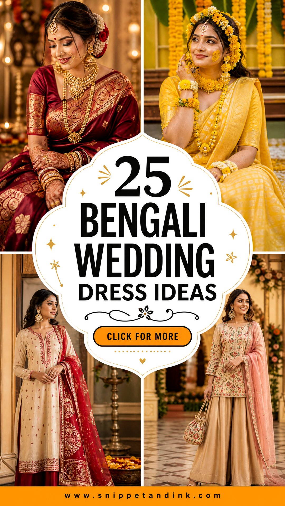 25 Bengali Wedding Dress Ideas Rich in Color and Tradition - 25 Bengali Wedding Dress Ideas Rich in Color and Tradition