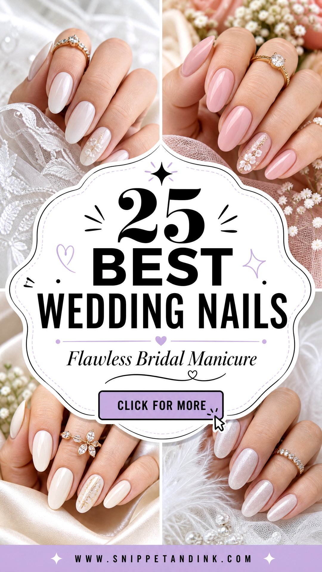 25 Best Wedding Nails for a Flawless Bridal Manicure - 25 Best Wedding Nails for a Flawless Bridal Manicure