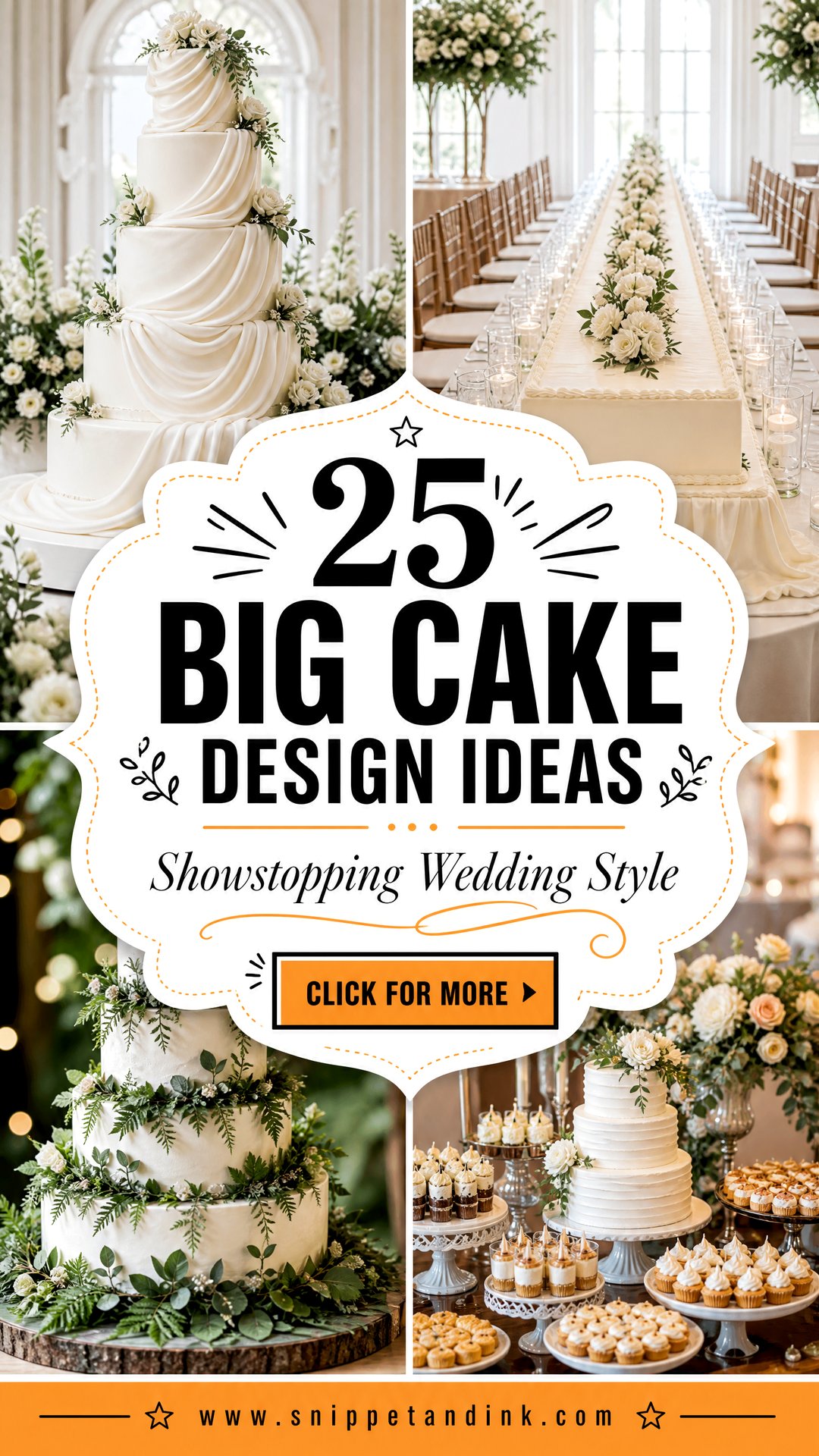 25 Big Cake Design Ideas for Wedding Showstopping Style - 25 Big Cake Design Ideas for Wedding Showstopping Style
