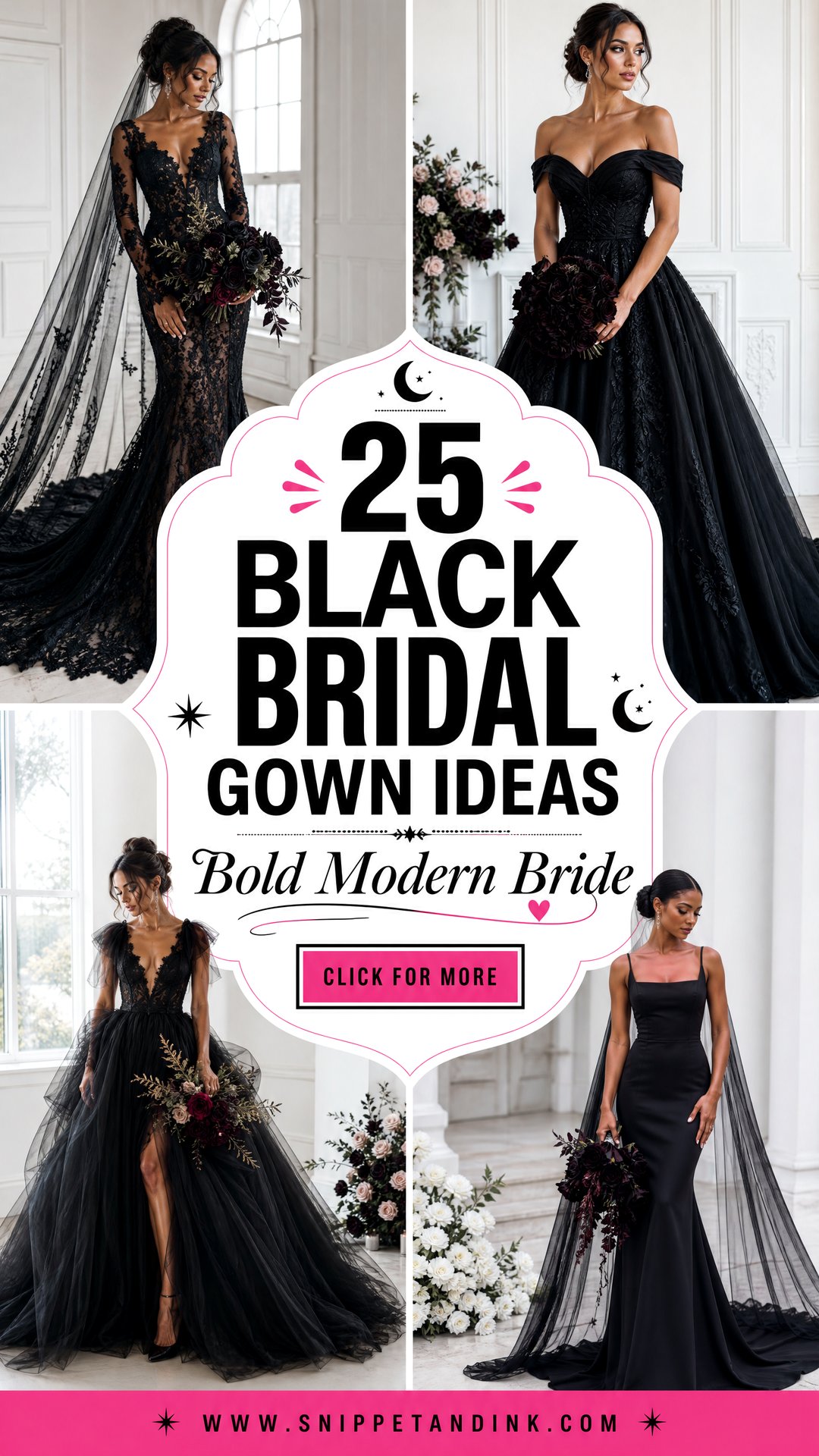 25 Black Bridal Gown Ideas for Bold Modern Brides Today - 25 Black Bridal Gown Ideas for Bold Modern Brides Today