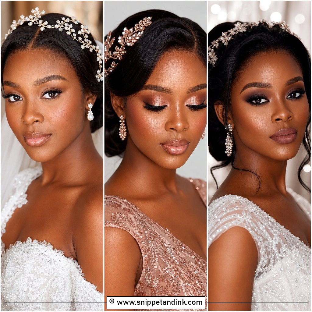 25 Black Bridal Makeup Dark Skin Ideas for Flawless Glow