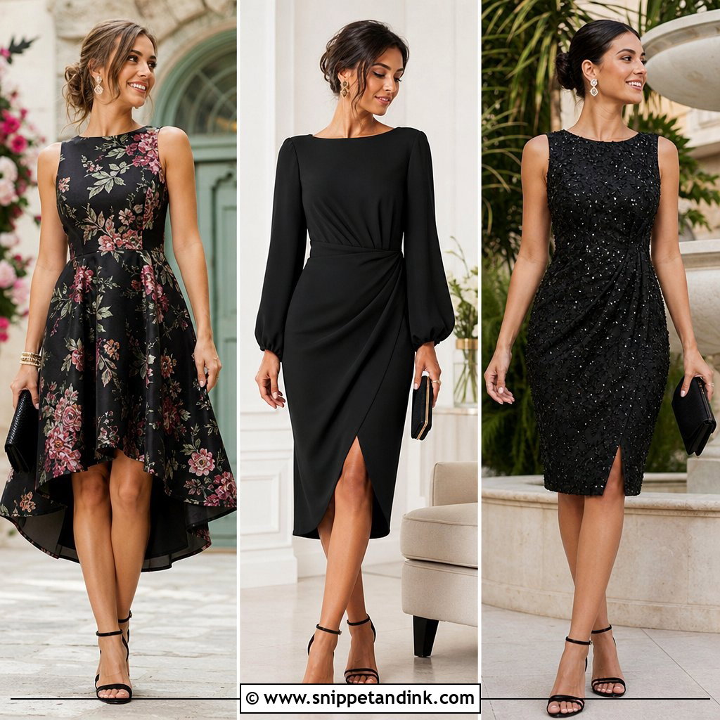 25 Black Cocktail Dress for Wedding Ideas for Chic Guests