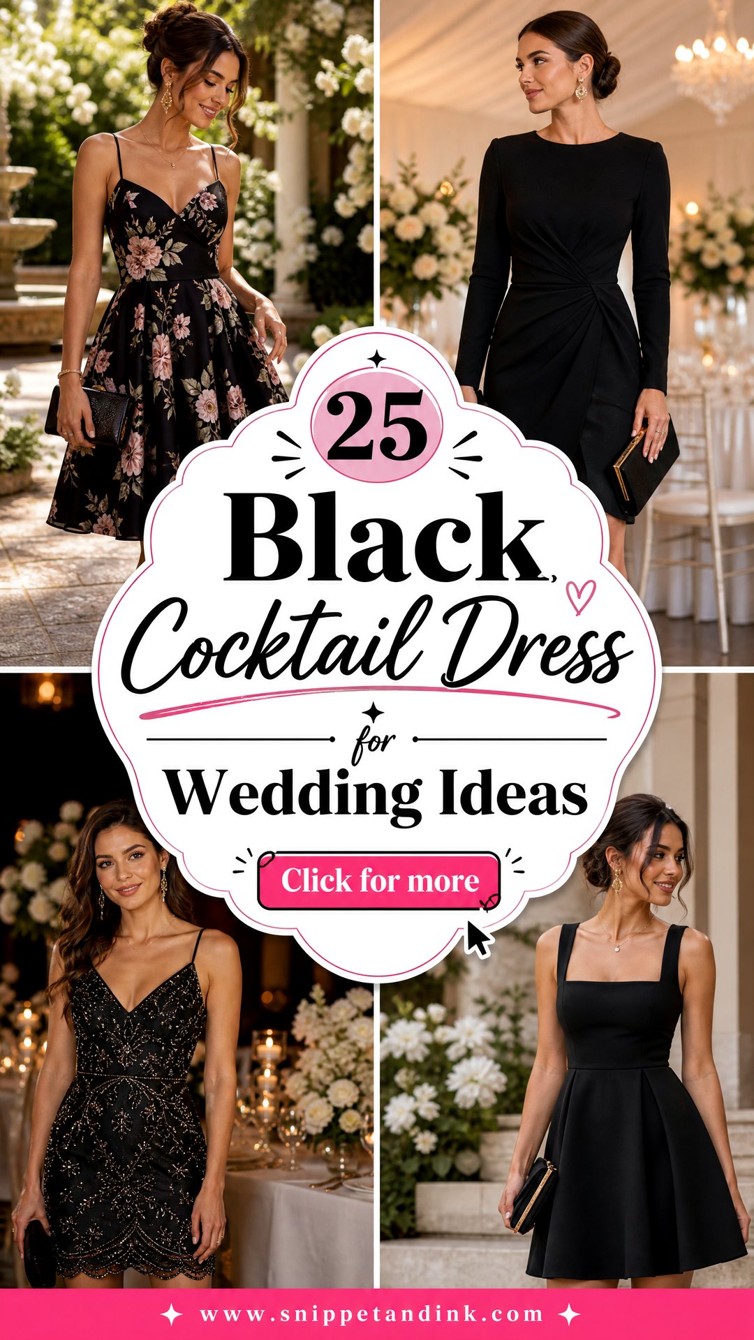 25 Black Cocktail Dress for Wedding Ideas for Chic Guests - 25 Black Cocktail Dress for Wedding Ideas for Chic Guests