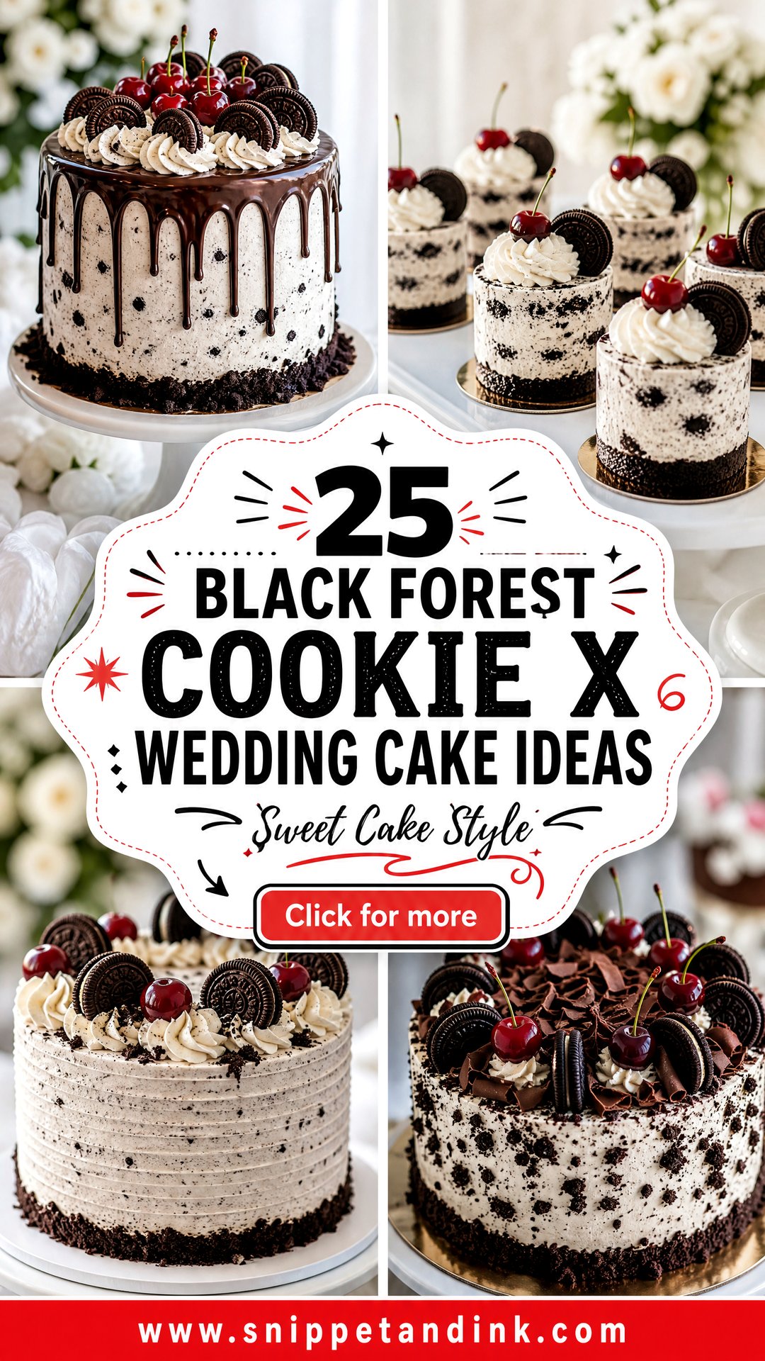 25 Black Forest Cookie X Wedding Cake Ideas for Sweet Style - 25 Black Forest Cookie X Wedding Cake Ideas for Sweet Style