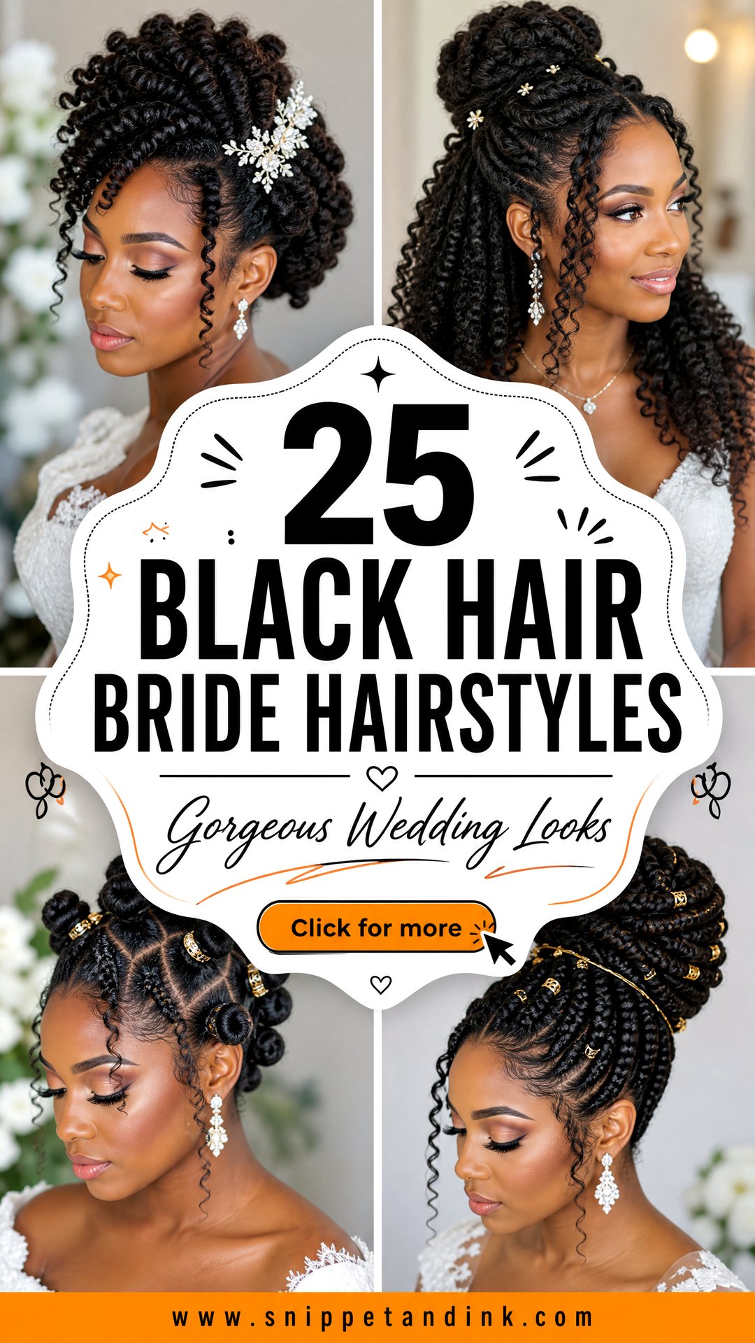 25 Black Hair Bride Hairstyles for Gorgeous Wedding Looks - 25 Black Hair Bride Hairstyles for Gorgeous Wedding Looks