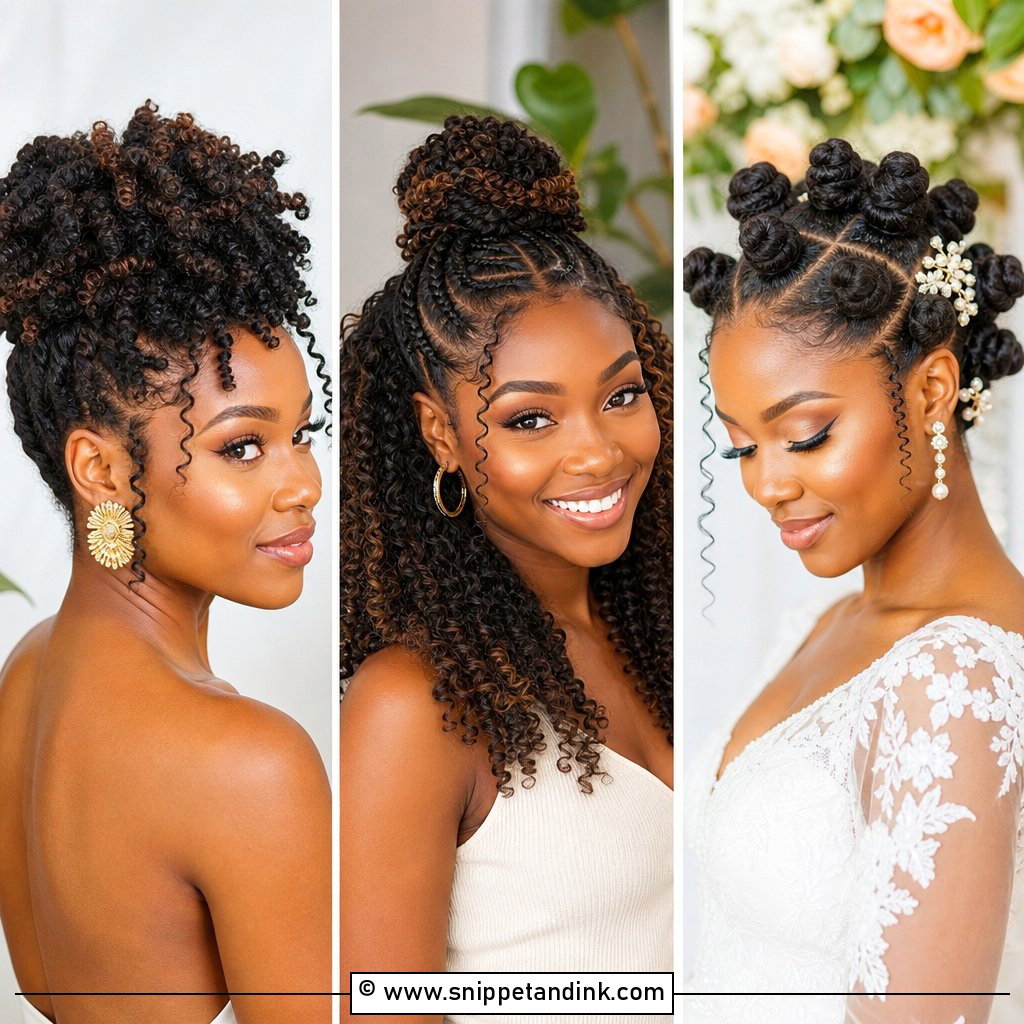 25 Black Hair Bride Hairstyles for Gorgeous Wedding Looks