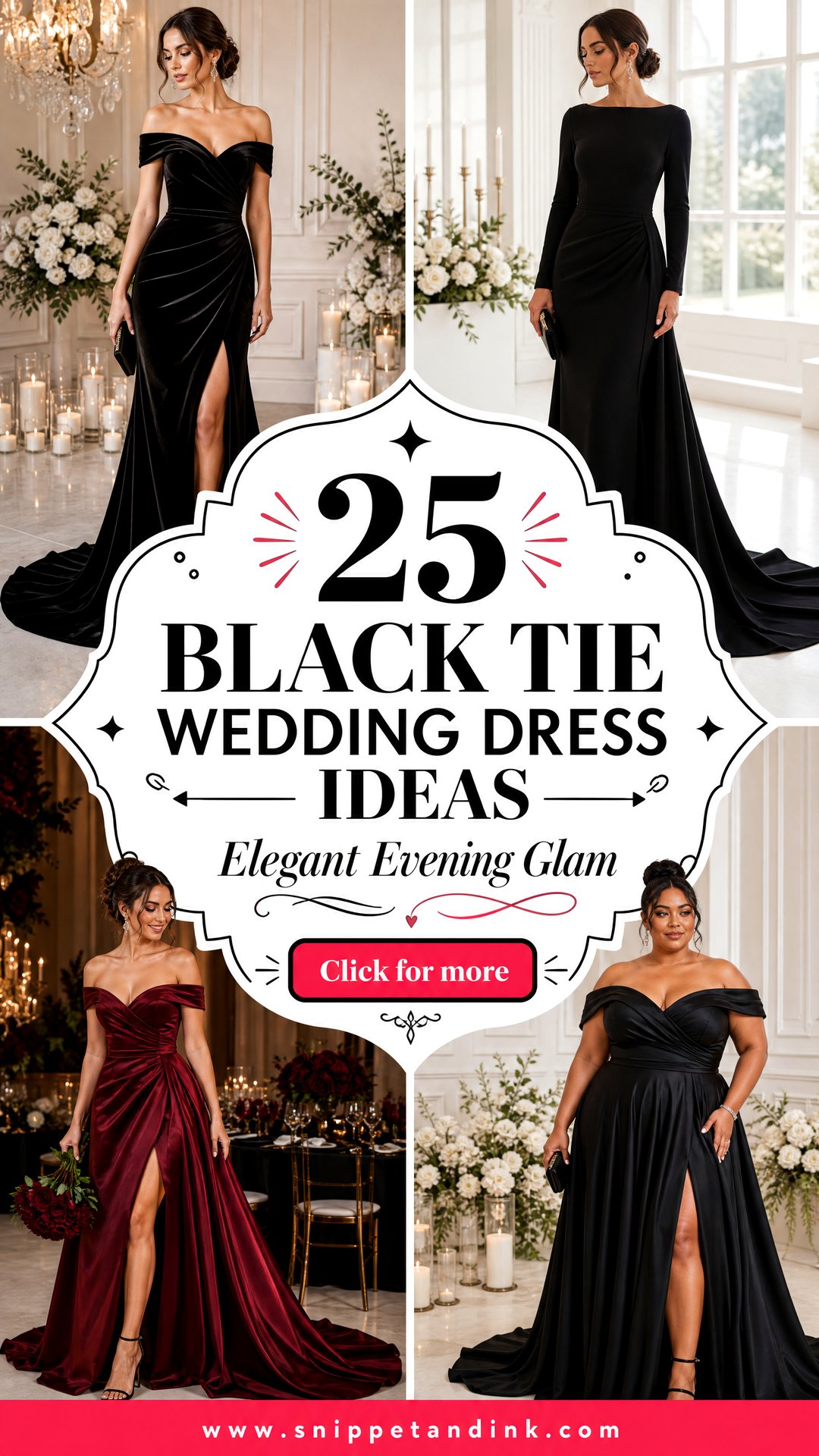 25 Black Tie Wedding Dress Ideas for Elegant Brides and Guests - 25 Black Tie Wedding Dress Ideas for Elegant Brides & Guests