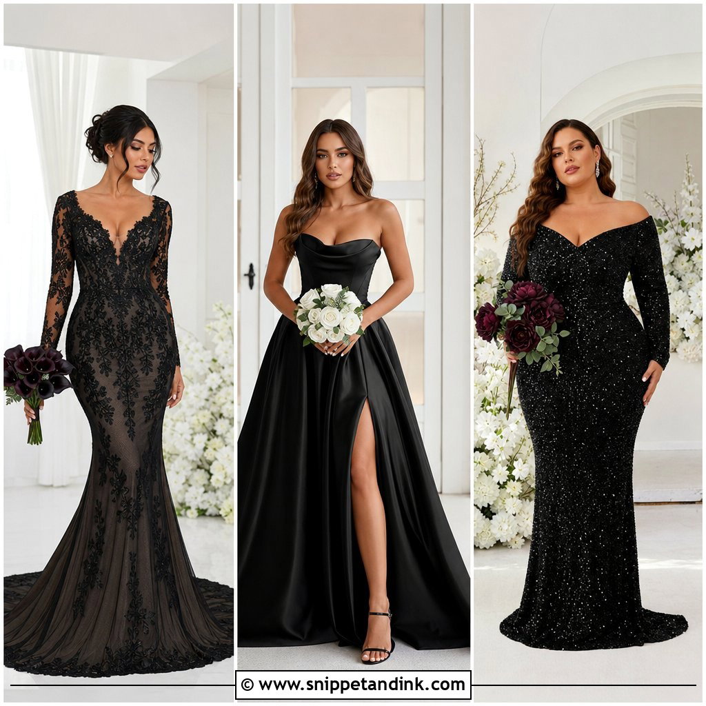 25 Black Wedding Dress Aesthetic Ideas for Gothic Romance