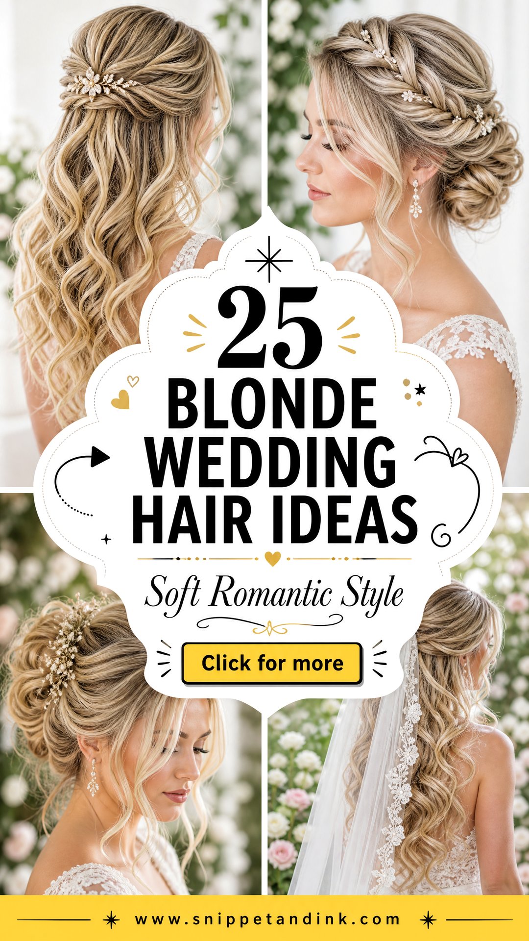 25 Blonde Wedding Hair Ideas for Soft Romantic Bridal Style - 25 Blonde Wedding Hair Ideas for Soft, Romantic Bridal Style