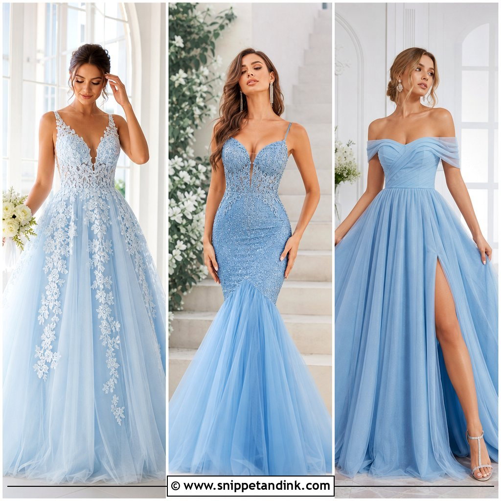 25 Blue Wedding Gowns for a Breathtaking Bridal Statement