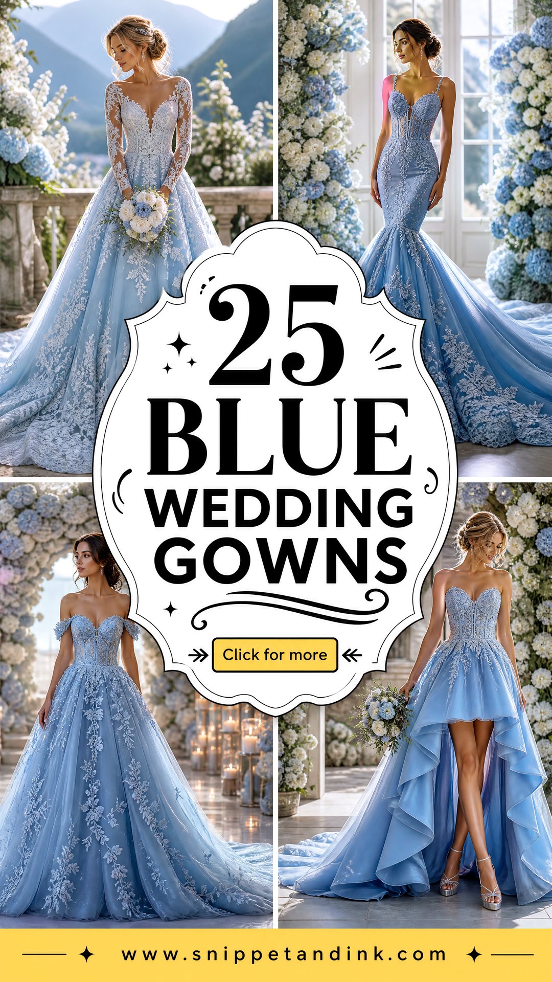 25 Blue Wedding Gowns for a Breathtaking Bridal Statement - 25 Blue Wedding Gowns for a Breathtaking Bridal Statement