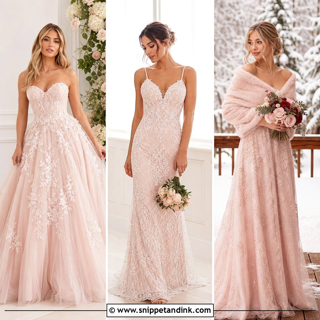25 Blush Colored Wedding Dresses for Soft Romantic Style