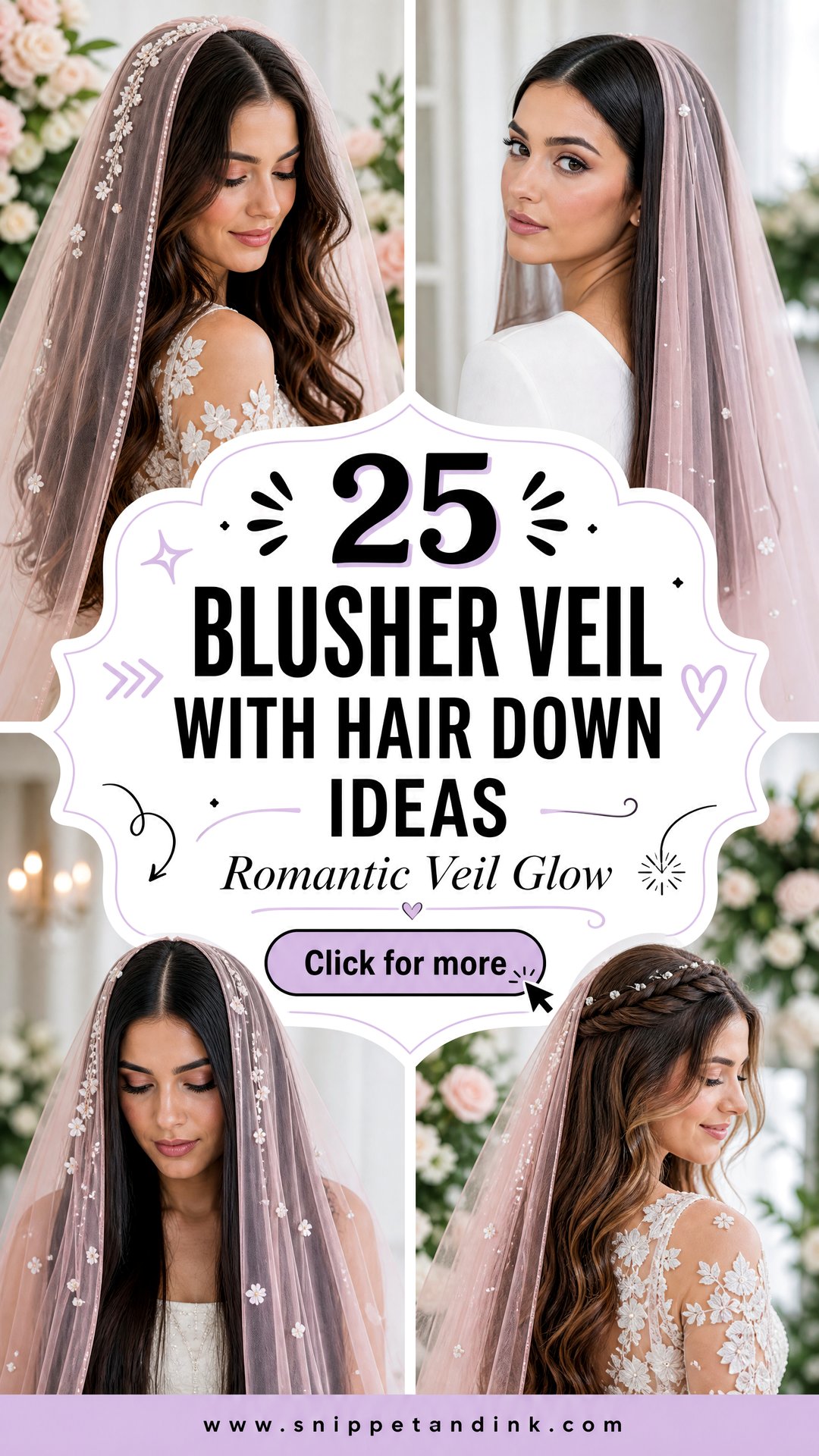 25 Blusher Veil with Hair Down Ideas for Romantic Brides - 25 Blusher Veil with Hair Down Ideas for Romantic Brides