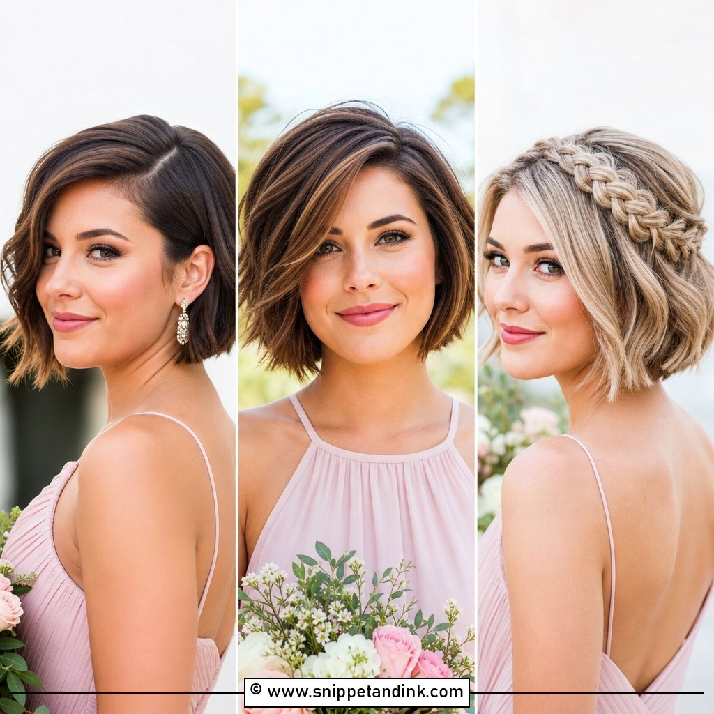 25 Bob Bridesmaid Hairstyles for Chic Wedding Party Looks