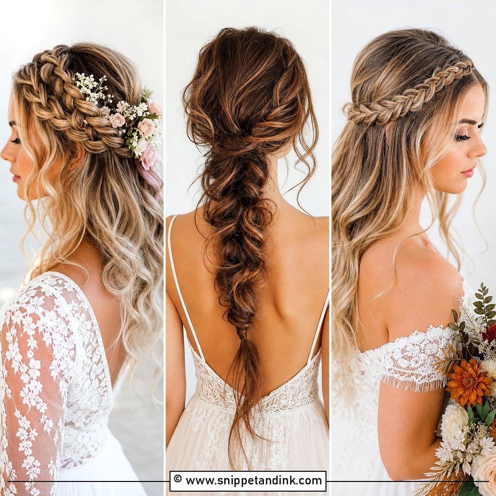 25 Boho Braid Wedding Hair Ideas for Romantic Bridal Style