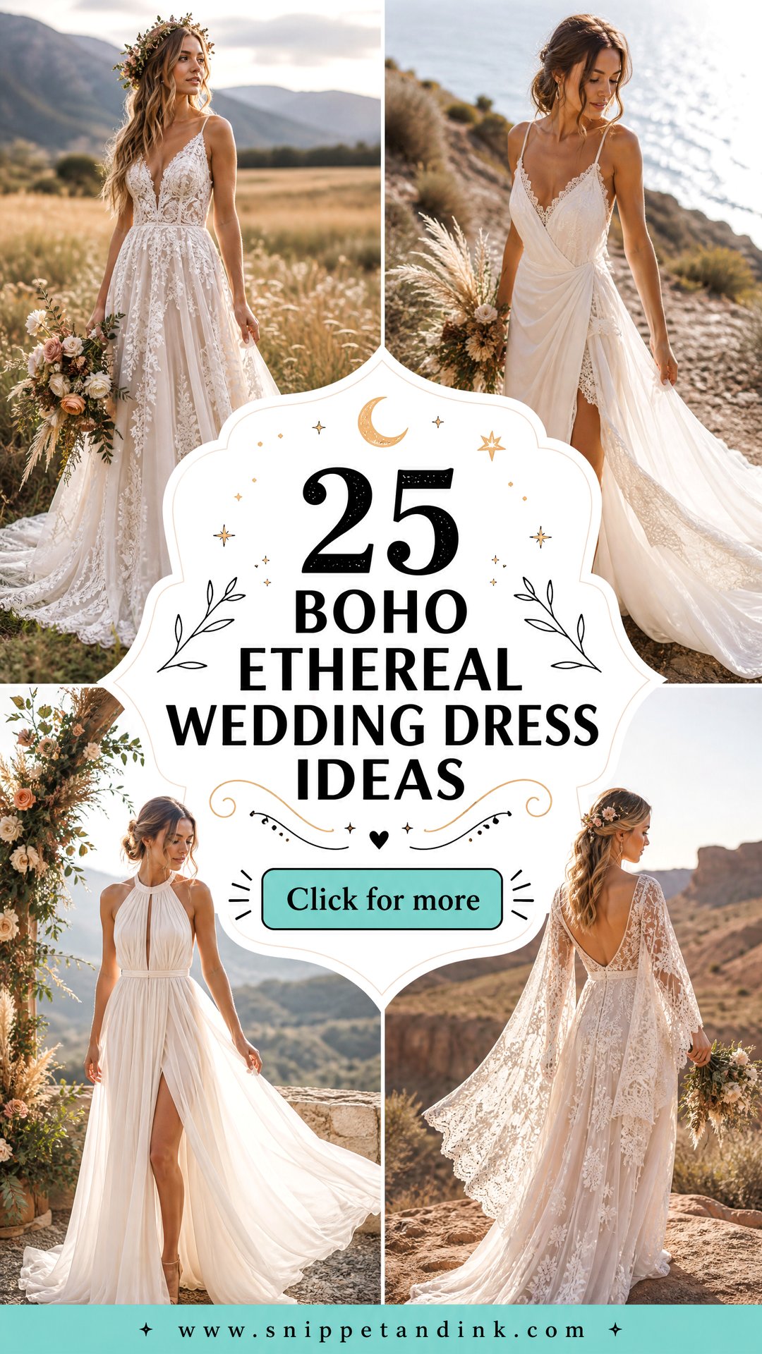 25 Boho Ethereal Wedding Dress Ideas for Dreamy Outdoor Brides - 25 Boho Ethereal Wedding Dress Ideas for Dreamy Outdoor Brides