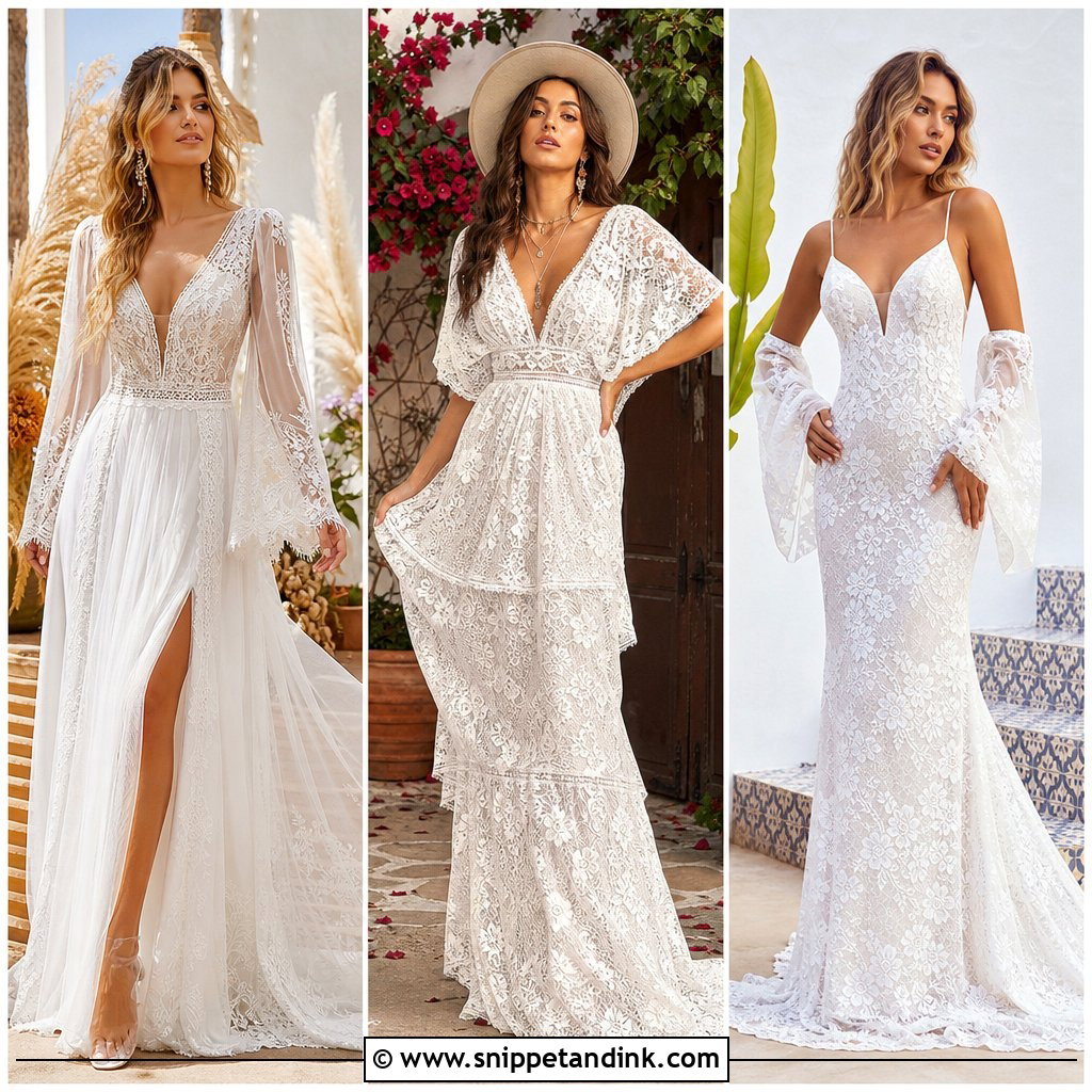 25 Boho Romantic Wedding Dress Ideas for Enchanting Bridal Style