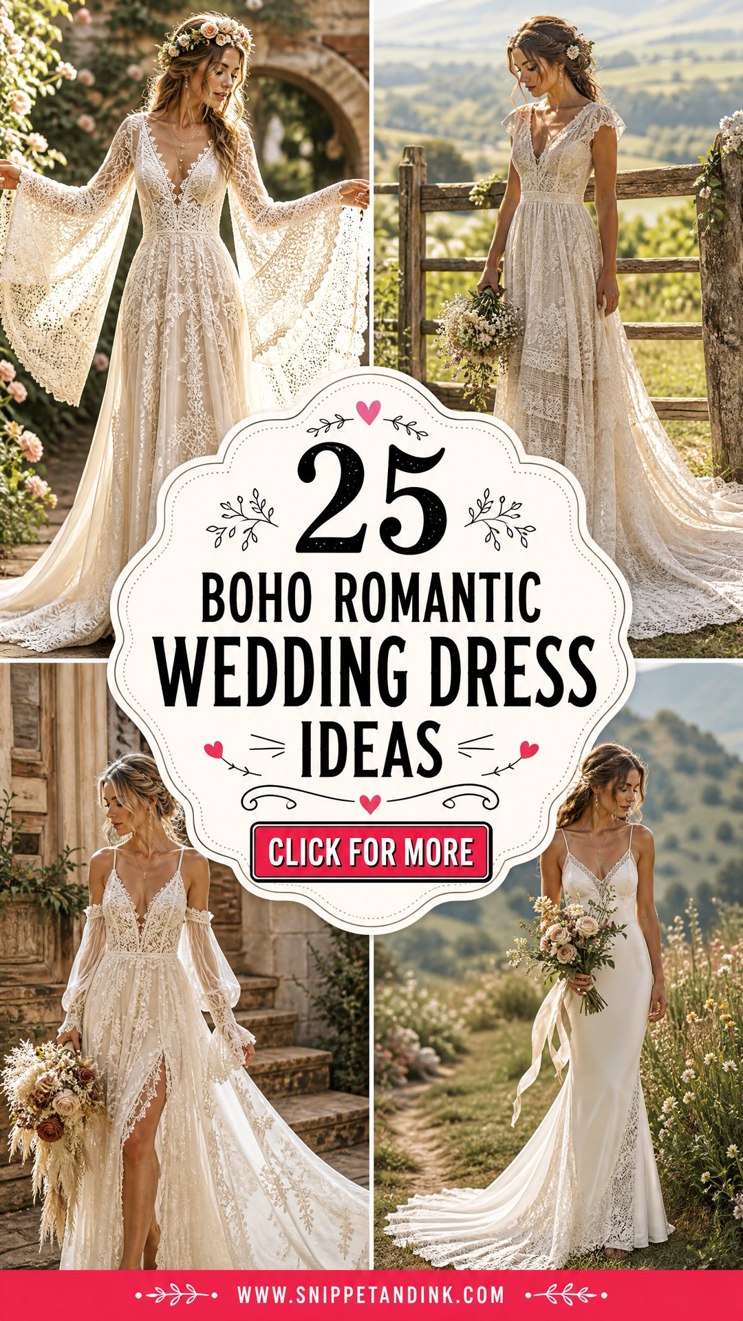 25 Boho Romantic Wedding Dress Ideas for Enchanting Bridal Style - 25 Boho Romantic Wedding Dress Ideas for Enchanting Bridal Style
