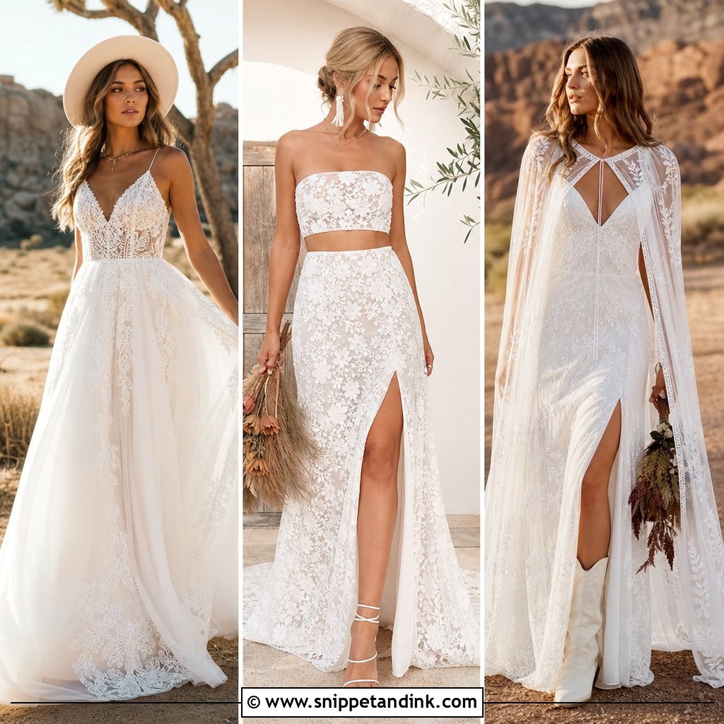25 Boho Style Wedding Dress Ideas for Free-Spirited Brides