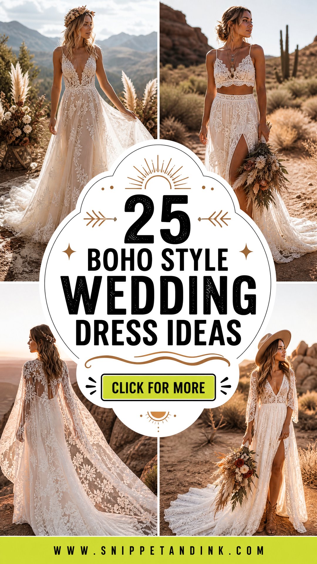 25 Boho Style Wedding Dress Ideas for Free-Spirited Brides - 25 Boho Style Wedding Dress Ideas for Free-Spirited Brides