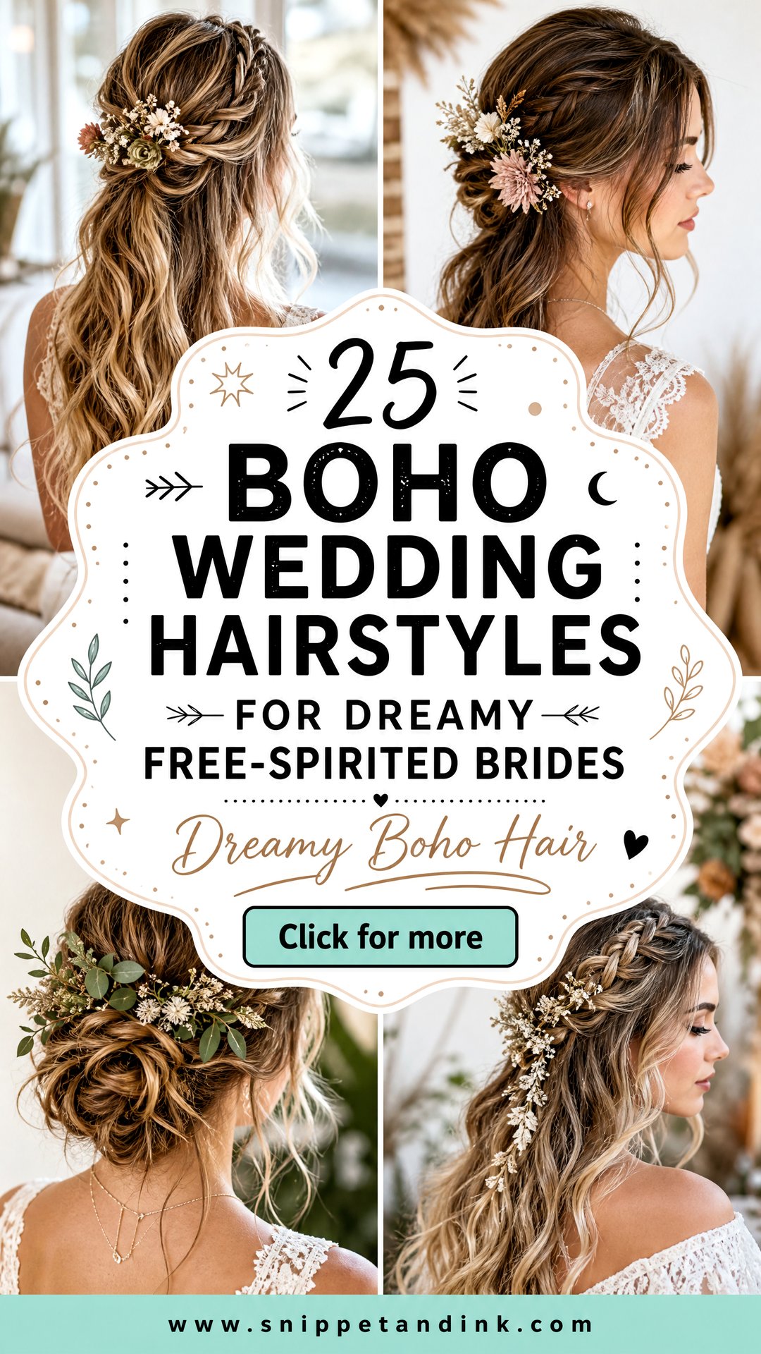 25 Boho Wedding Hairstyles for Dreamy Free-Spirited Brides - 25 Boho Wedding Hairstyles for Dreamy Free-Spirited Brides