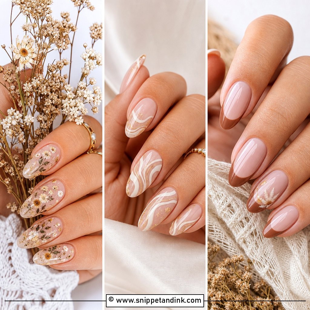 25 Boho Wedding Nails for Free-Spirited Bridal Style