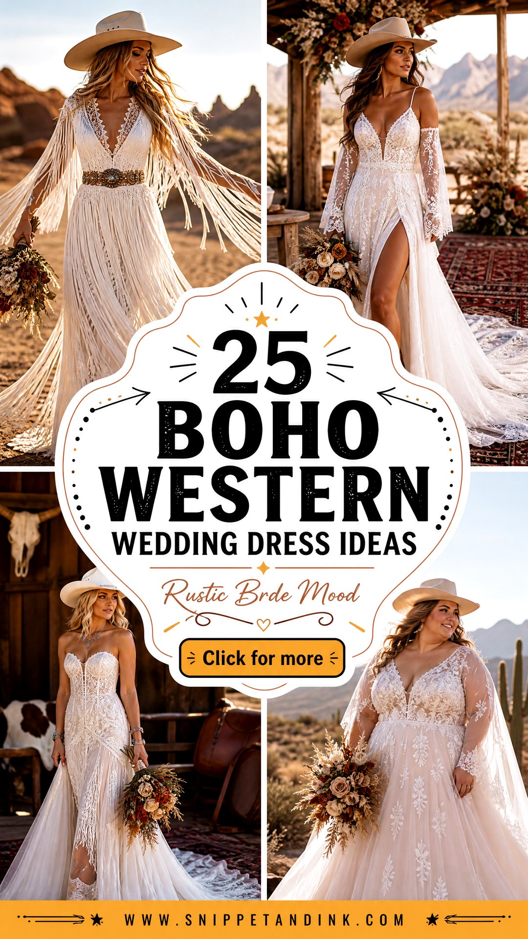 25 Boho Western Wedding Dress Ideas for Rustic Brides - 25 Boho Western Wedding Dress Ideas for Rustic Brides