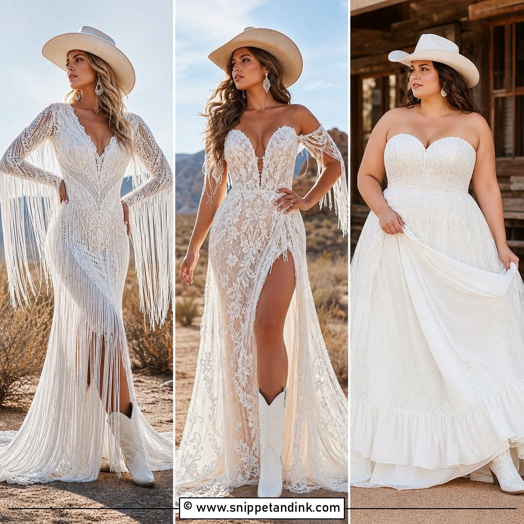 25 Boho Western Wedding Dress Ideas for Rustic Brides