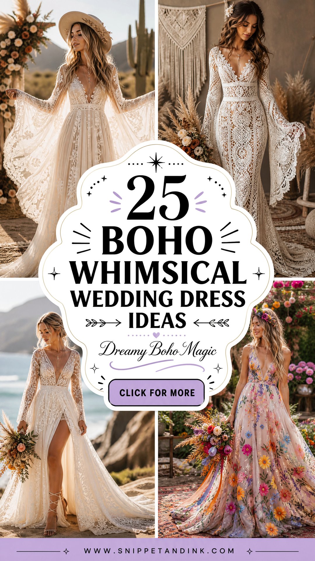 25 Boho Whimsical Wedding Dress Ideas for Dreamy Brides - 25 Boho Whimsical Wedding Dress Ideas for Dreamy Brides
