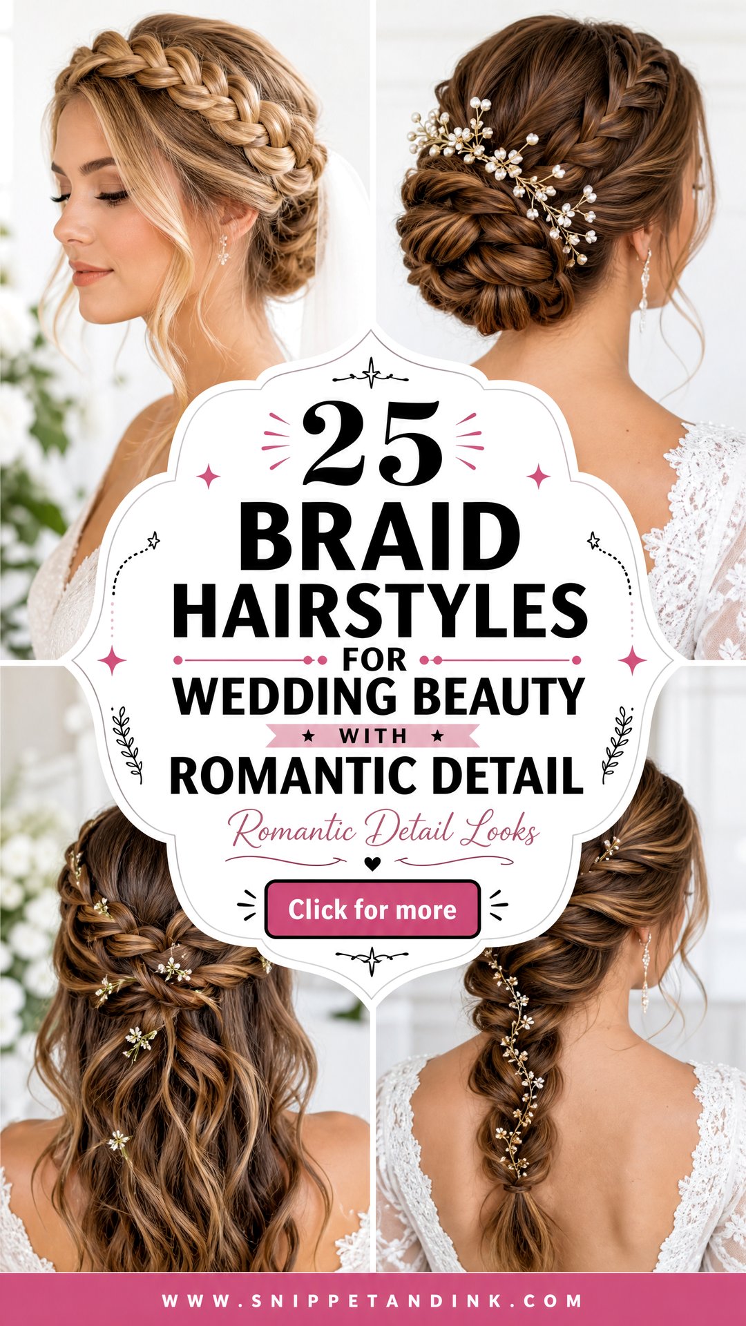 25 Braid Hairstyles for Wedding Beauty With Romantic Detail - 25 Braid Hairstyles for Wedding Beauty With Romantic Detail