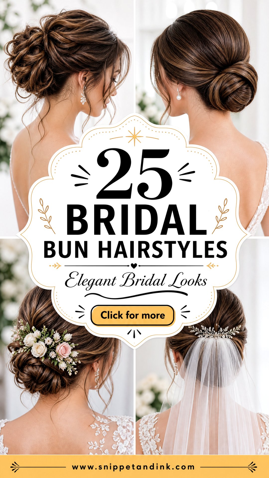 25 Bridal Bun Hairstyles Brides Will Love for Elegant Looks - 25 Bridal Bun Hairstyles Brides Will Love for Elegant Looks