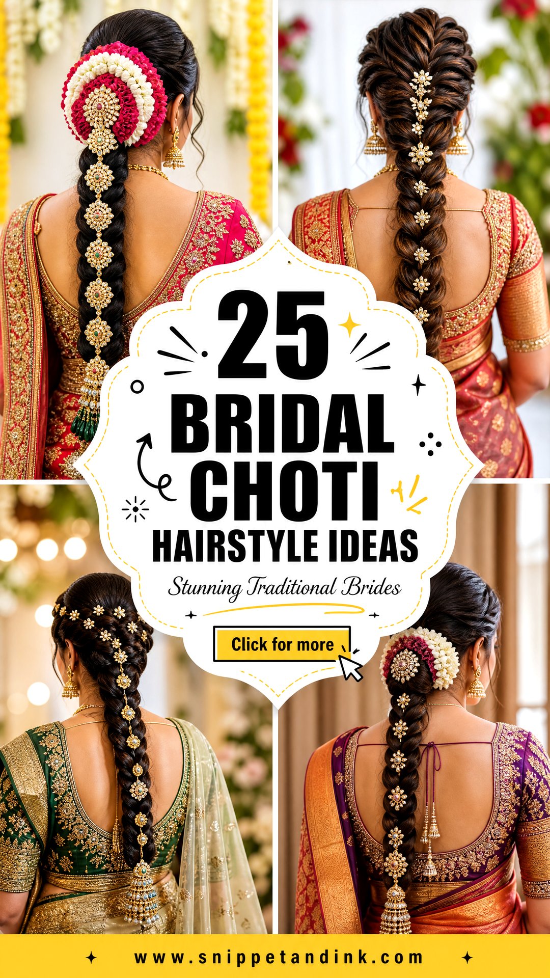 25 Bridal Choti Hairstyle Ideas for Stunning Traditional Brides - 25 Bridal Choti Hairstyle Ideas for Stunning Traditional Brides