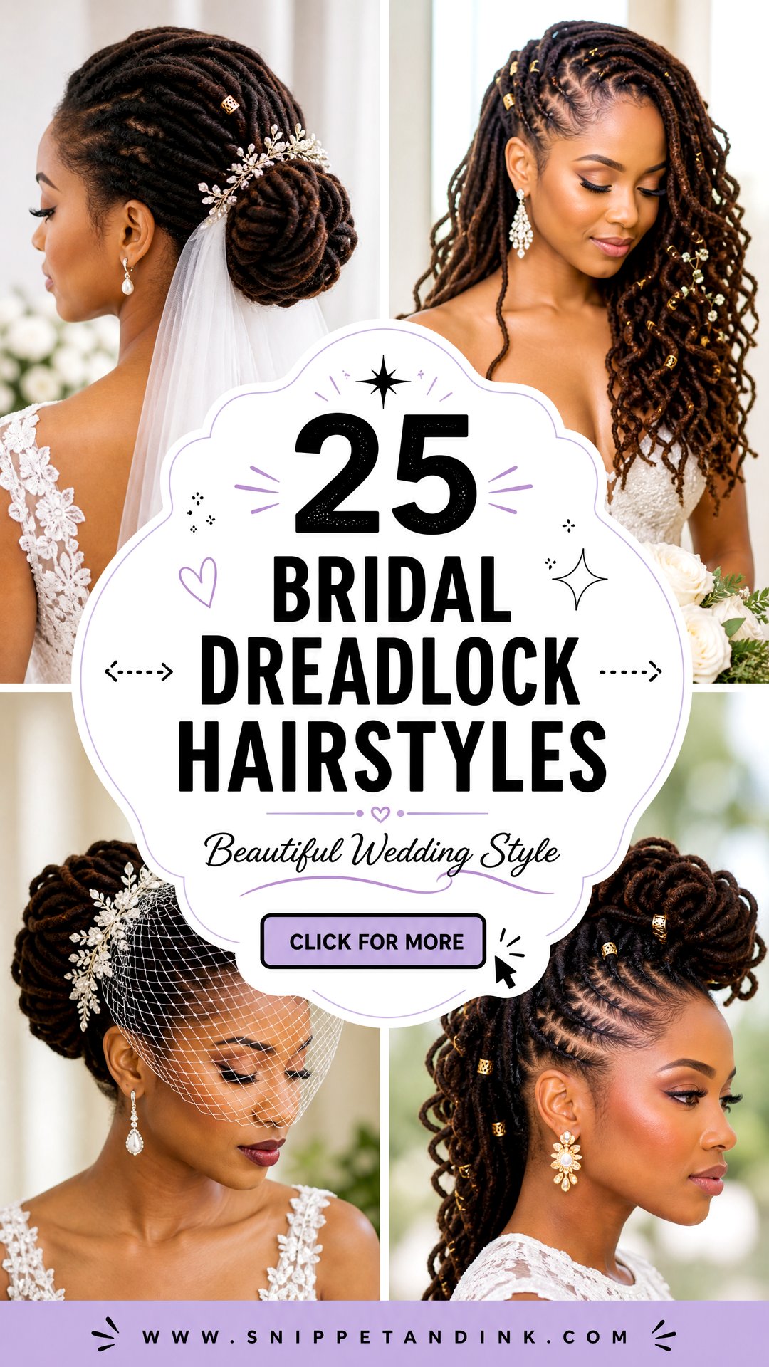 25 Bridal Dreadlock Hairstyles for Beautiful Wedding Style - 25 Bridal Dreadlock Hairstyles for Beautiful Wedding Style