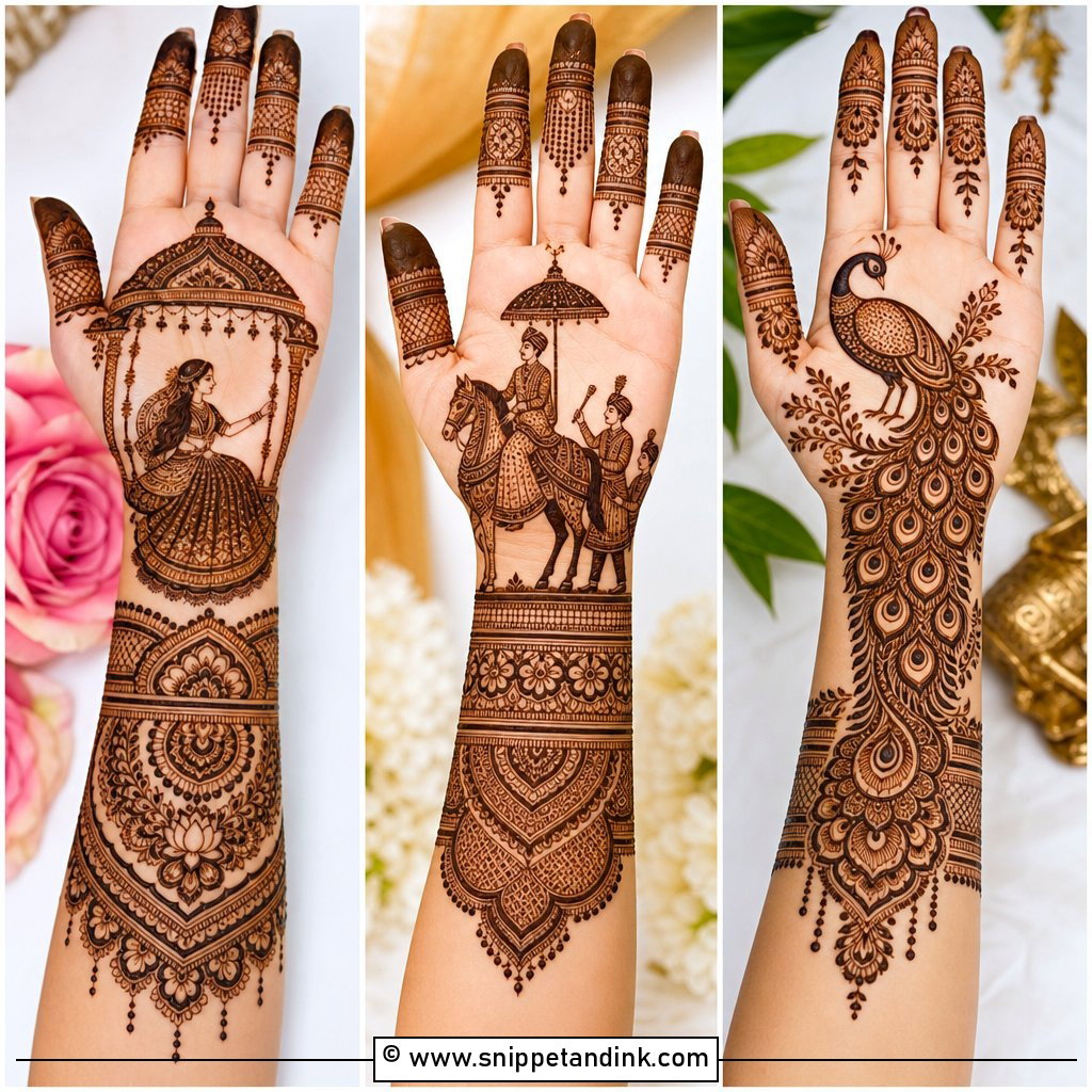 25 Bridal Figure Mehndi Designs With Meaningful Details