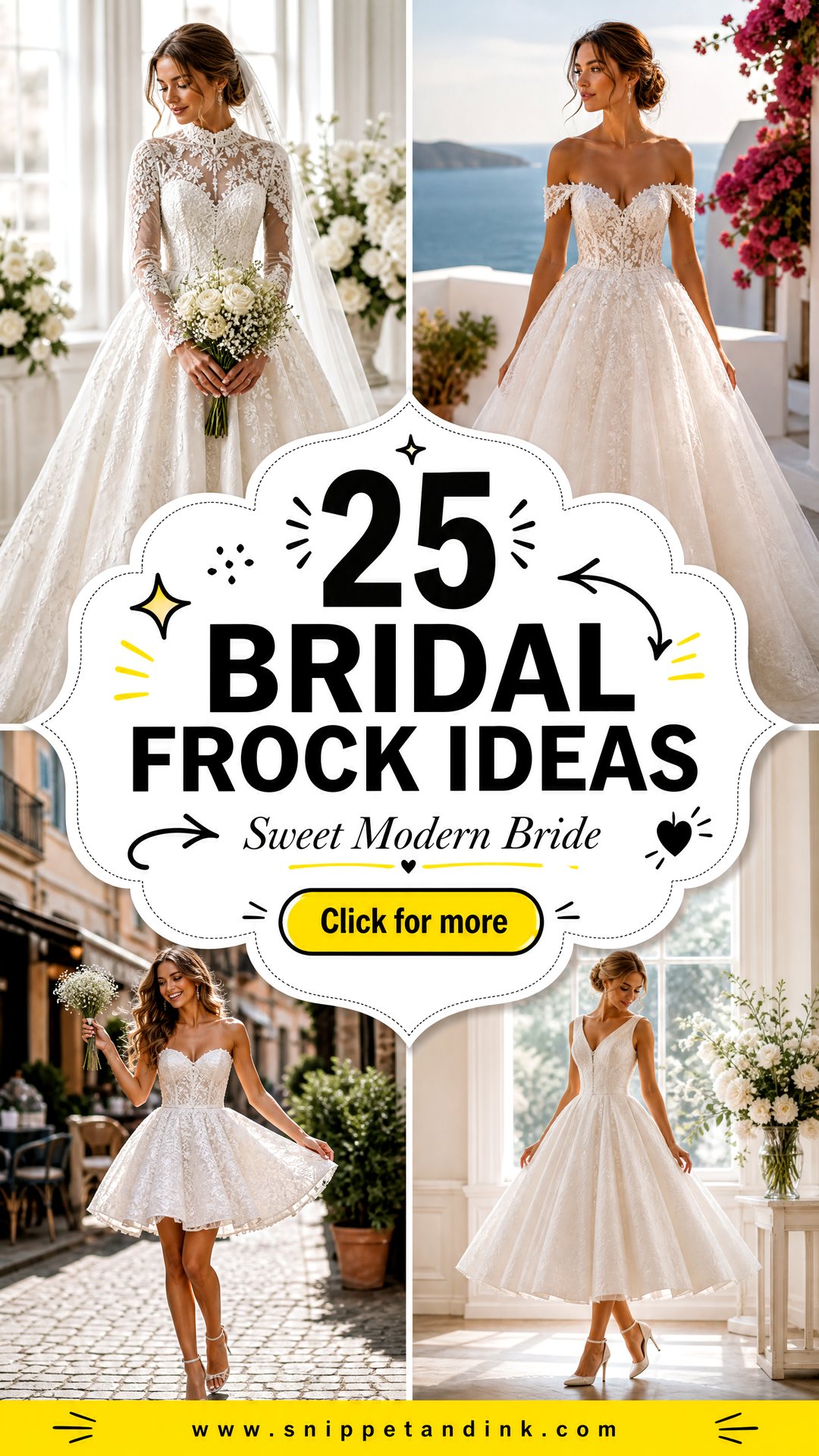 25 Bridal Frock Ideas for a Sweet Modern Wedding Look - 25 Bridal Frock Ideas for a Sweet, Modern Wedding Look