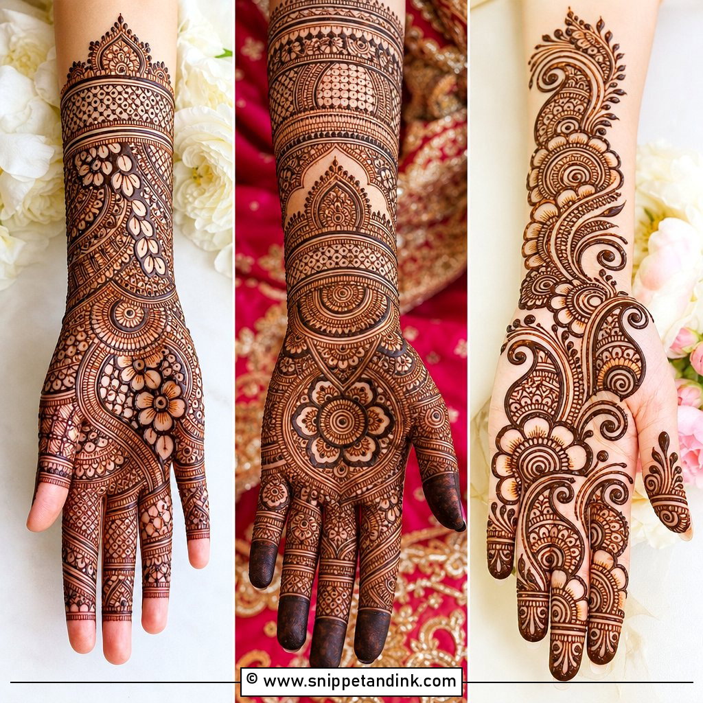 25 Bridal Front Hand Mehndi Design 2025 Ideas for Brides